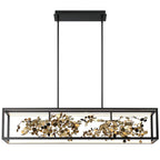 Lib&Co 10106-02 Matte Black And Gold Accent Terlizzi, Large Linear Led Chandelier, Matte Black Image 5