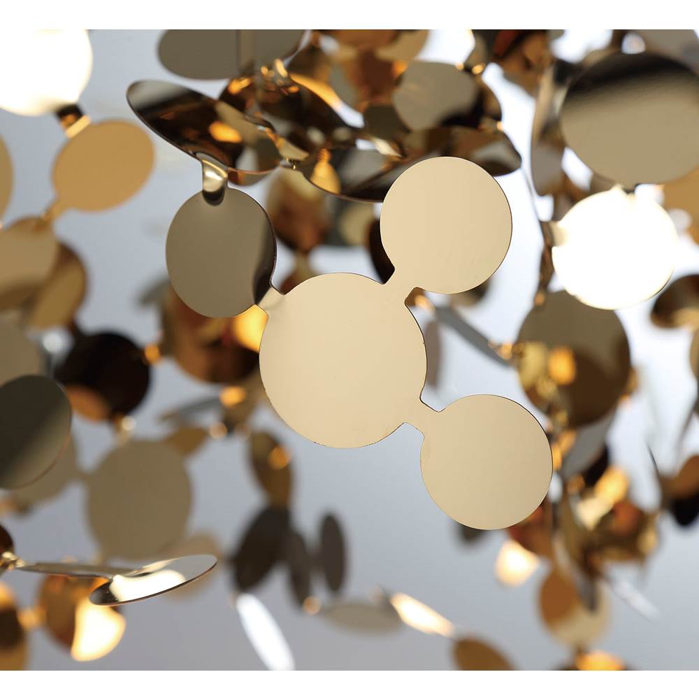 Lib&Co 10108-02 Matte Black And Gold Accent Terlizzi, Square Led Chandelier, Matte Black Image 3