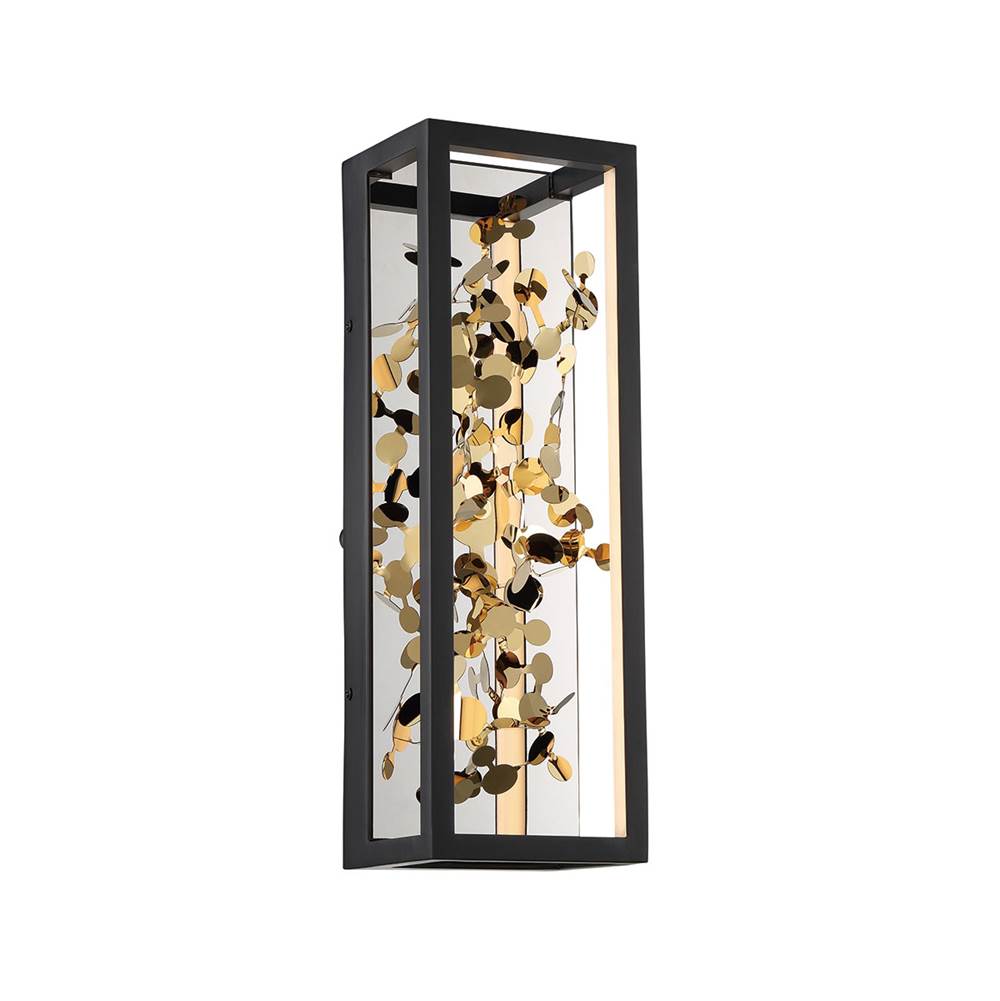 Lib&Co 10110-02 Matte Black And Gold Accent Terlizzi, Small Led Wall Mount, Matte Black Image 5