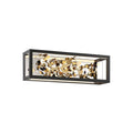 Lib&Co 10110-02 Matte Black And Gold Accent Terlizzi, Small Led Wall Mount, Matte Black Image 1