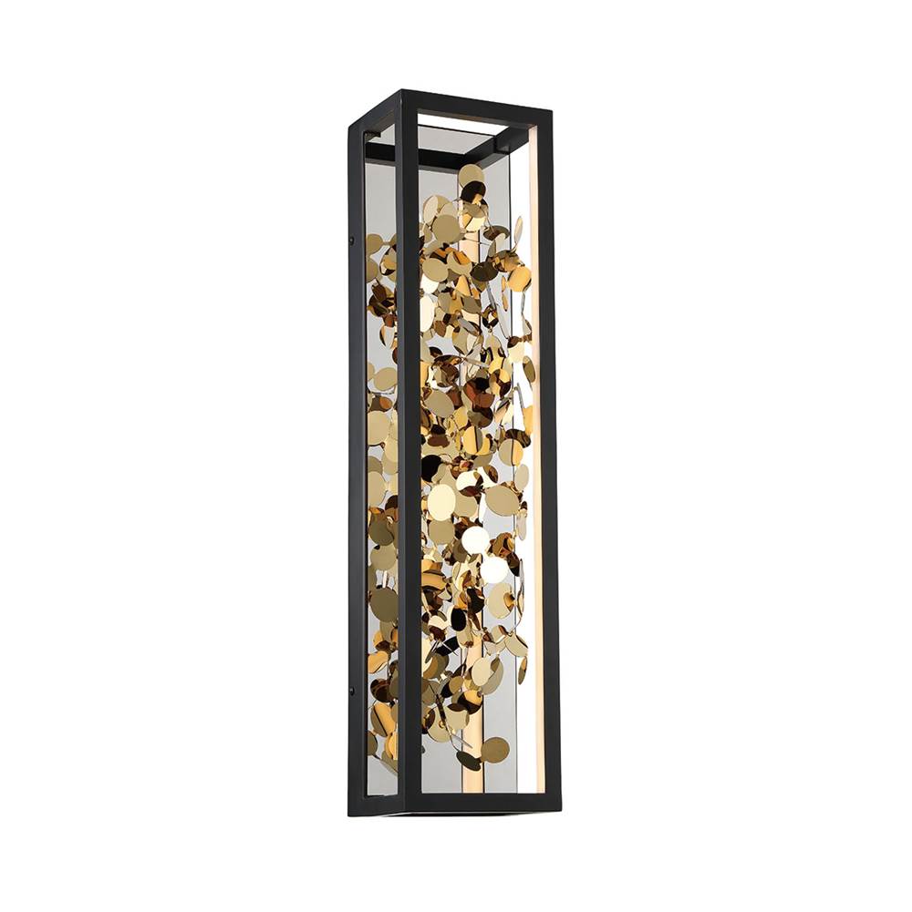 Lib&Co 10111-02 Matte Black And Gold Accent Terlizzi, Medium Led Wall Mount, Matte Black Image 6