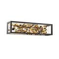 Lib&Co 10111-02 Matte Black And Gold Accent Terlizzi, Medium Led Wall Mount, Matte Black Image 1