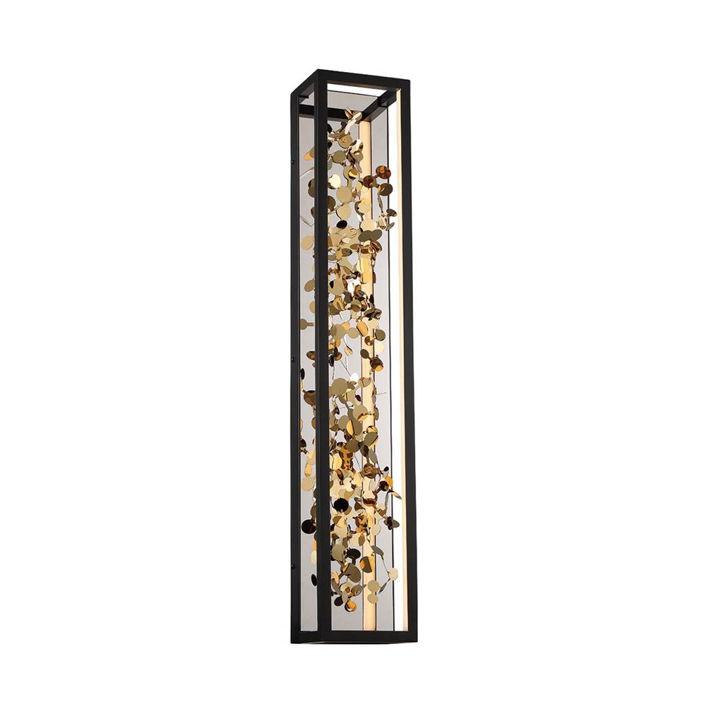 Lib&Co 10112-02 Matte Black And Gold Accent Terlizzi, Large Led Wall Mount , Matte Black Image 5