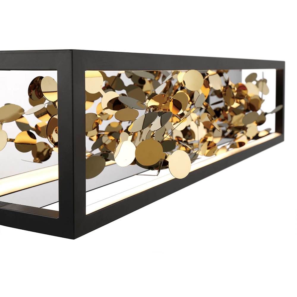 Lib&Co 10112-02 Matte Black And Gold Accent Terlizzi, Large Led Wall Mount , Matte Black Image 2