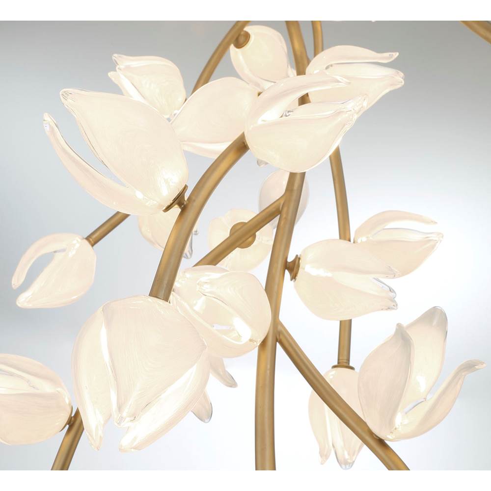Lib&Co Belluno, 15 Light Led Chandelier, Champagne Gold