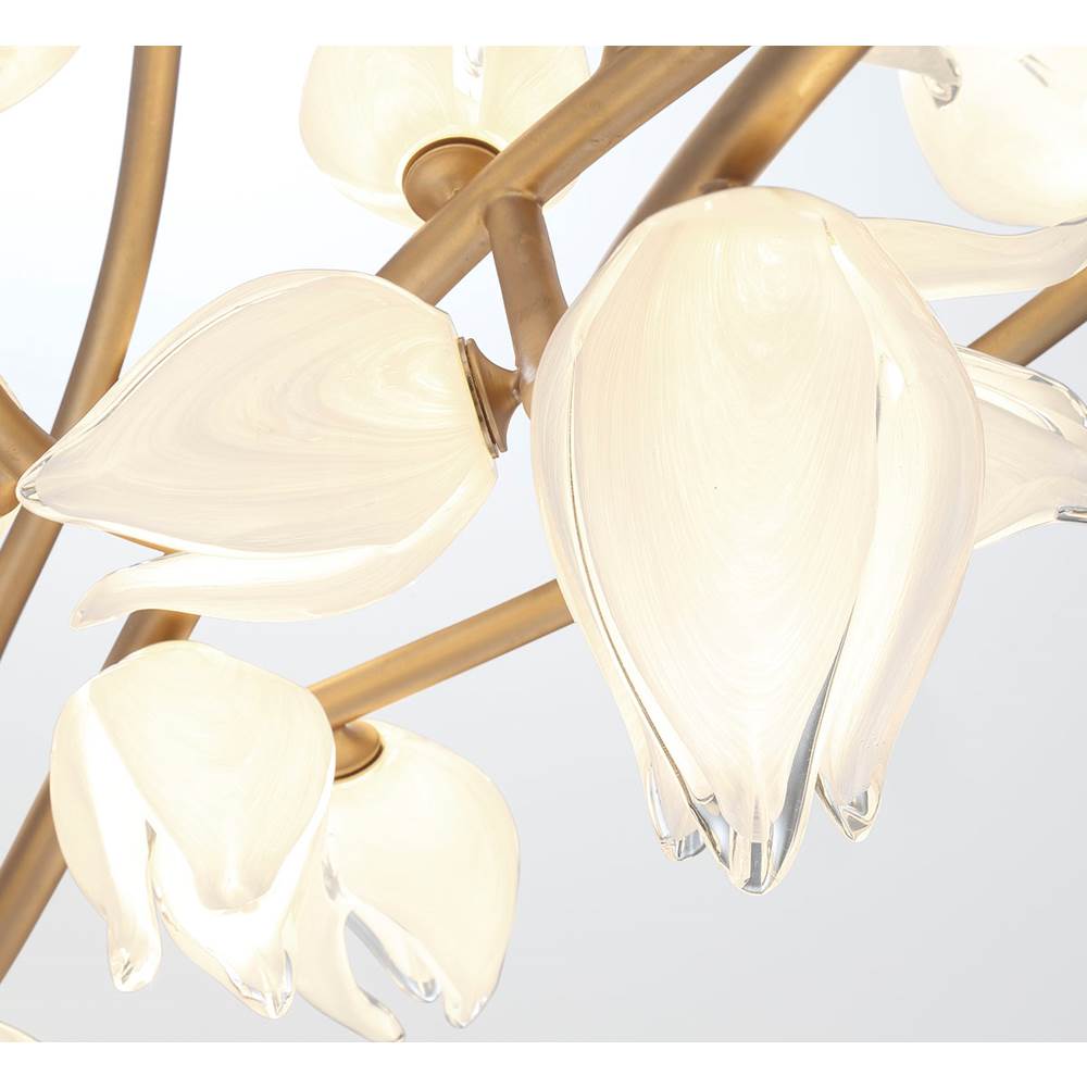 Lib&Co 10116-03 Champagne Gold Belluno, 37 Light Oval Led Chandelier, Champagne Gold Image 6