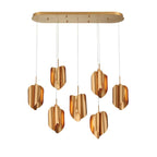 Lib&Co 10120-04 Satin Gold Portofino, 7 Light Oval Led Chandelier, Satin Gold Image 2