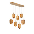 Lib&Co 10120-04 Satin Gold Portofino, 7 Light Oval Led Chandelier, Satin Gold Image 1