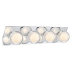 Lib&Co 10122-01 Chrome Vinci, 4 Light Led Wall Mount, Chrome Image 1