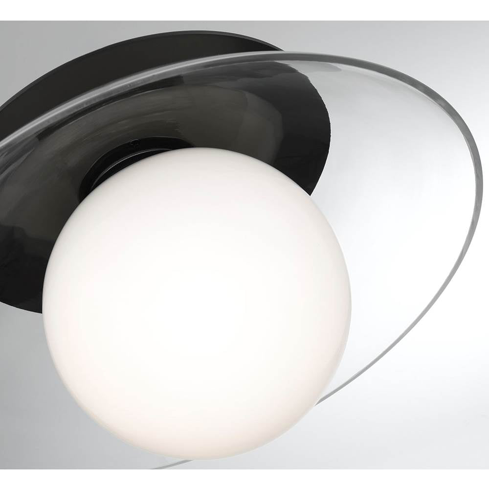 Lib&Co 10124-06 Metallic Black Ancona, Large 1 Light Ceiling,wall Mount, Metallic Black Image 5