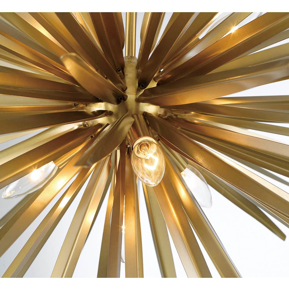 Lib&Co 10128-05 Soft Brass Trapani, 7 Light Chandelier, Soft Brass Image 2