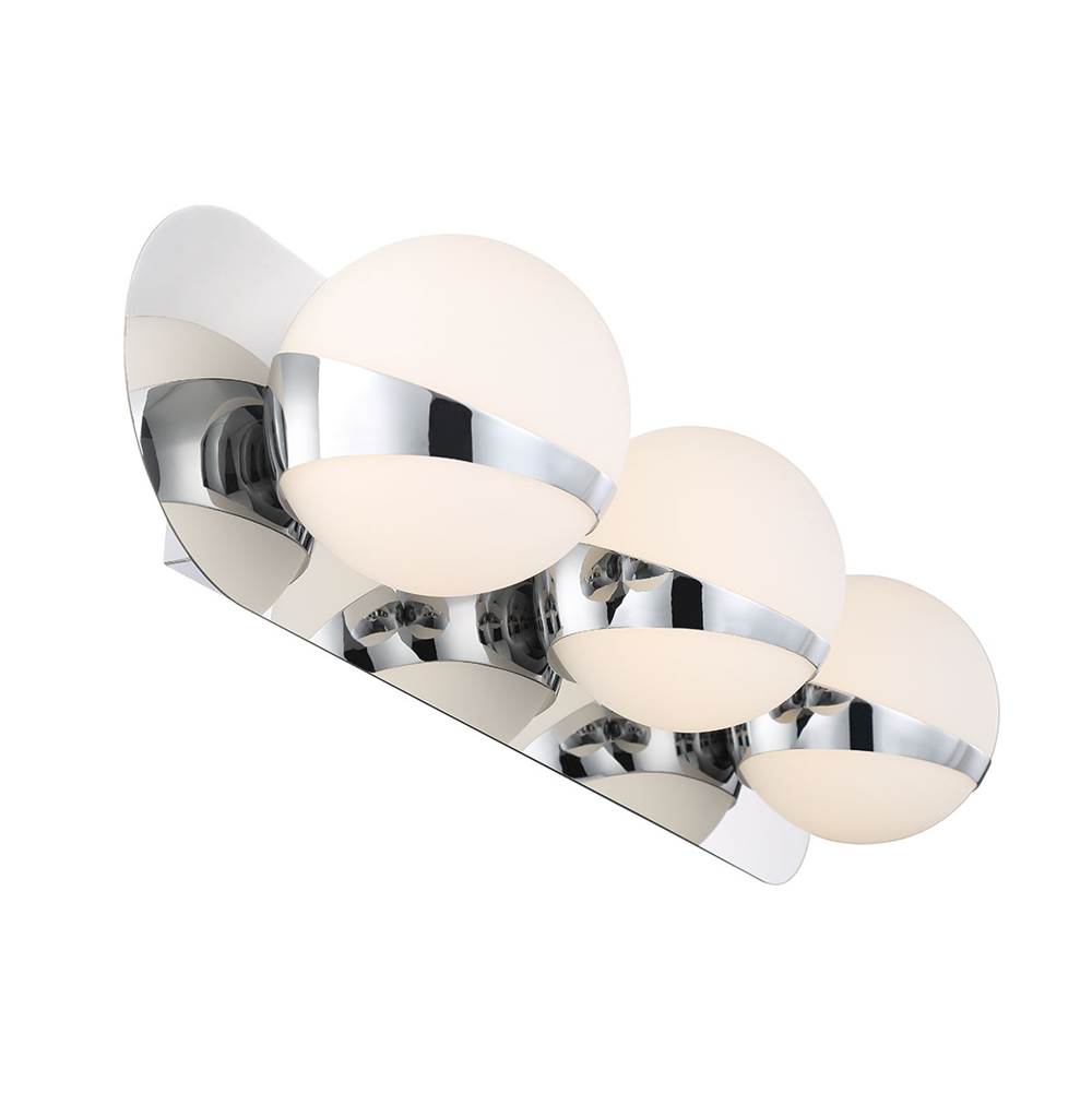 Lib&Co 10134-01 Chrome Rovigo, 3 Light Led Wall Mount, Chrome Image 3