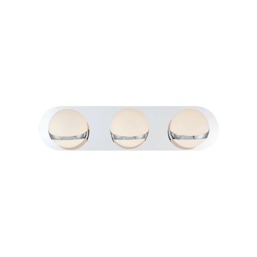 Lib&Co 10134-01 Chrome Rovigo, 3 Light Led Wall Mount, Chrome Image 1