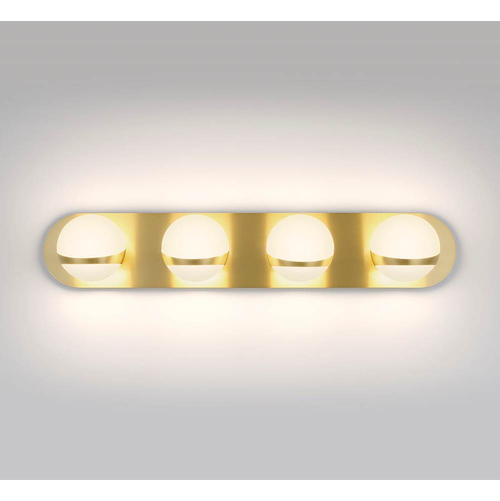 Lib&Co 10135-07 Plated Brushed Gold Rovigo, 4 Light Led Wall Mount, Plated Brushed Gold Image 3