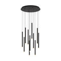 Lib&Co Amalfi, 11 Light Round Led Chandelier, Matte Black