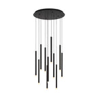 Lib&Co Amalfi, 11 Light Round Led Chandelier, Matte Black