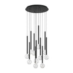Lib&Co Positano, 11 Light Round Led Chandelier, Matte Black