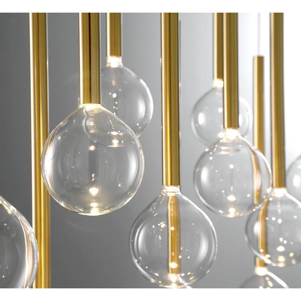 Lib&Co 10144-07 Plated Brushed Gold Positano, 11 Light Round Led Chandelier, Plated Brushed Gold Image 2