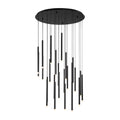 Lib&Co Amalfi, 25 Light Round Led Chandelier, Matte Black