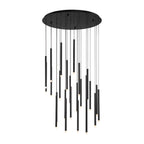 Lib&Co Amalfi, 25 Light Round Led Chandelier, Matte Black