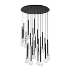 Lib&Co Positano, 25 Light Round Led Chandelier, Matte Black