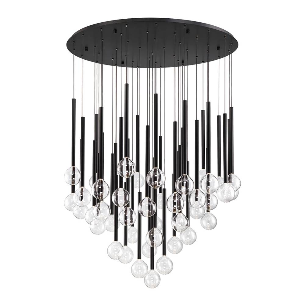 Lib&Co 10148-02 Matte Black Positano, 44 Light Round Led Chandelier, Matte Black Image 1