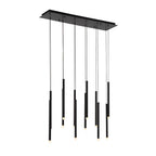 Lib&Co Amalfi, 12 Light Linear Led Chandelier, Matte Black