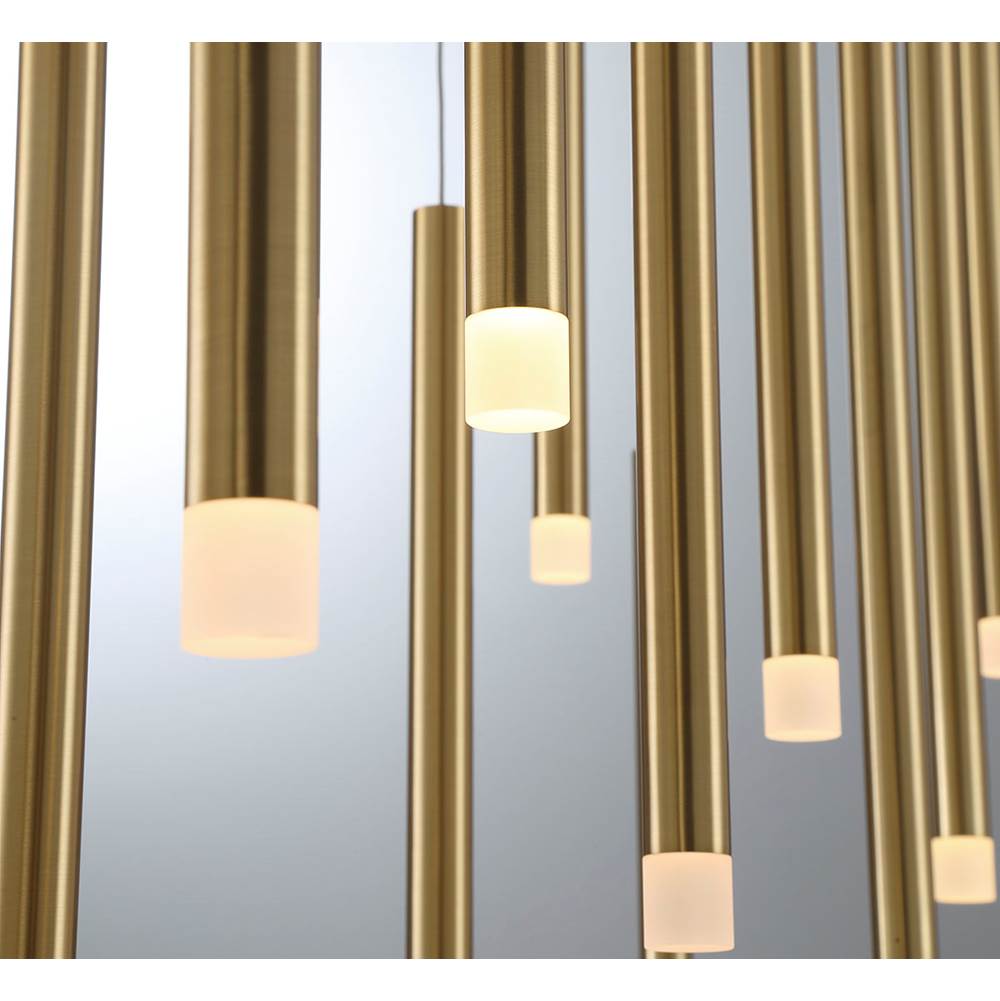 Lib&Co Amalfi, 12 Light Linear Led Chandelier, Matte Black
