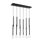 Lib&Co Positano, 12 Light Linear Led Chandelier, Matte Black
