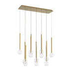 Lib&Co Positano, 12 Light Linear Led Chandelier, Matte Black