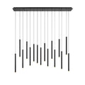 Lib&Co 10151-02 Matte Black Amalfi, 16 Light Linear Led Chandelier, Matte Black Image 1