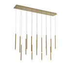 Lib&Co 10151-07 Plated Brushed Gold Amalfi, 16 Light Linear Led Chandelier, Plated Brushed Gold Image 2