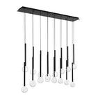 Lib&Co Positano, 16 Light Linear Led Chandelier, Matte Black