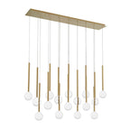 Lib&Co 10152-07 Plated Brushed Gold Positano, 16 Light Linear Led Chandelier, Plated Brushed Gold Image 3