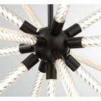 Lib&Co 10153-02 Matte Black Volterra, Small Led Chandelier, Matte Black Image 3