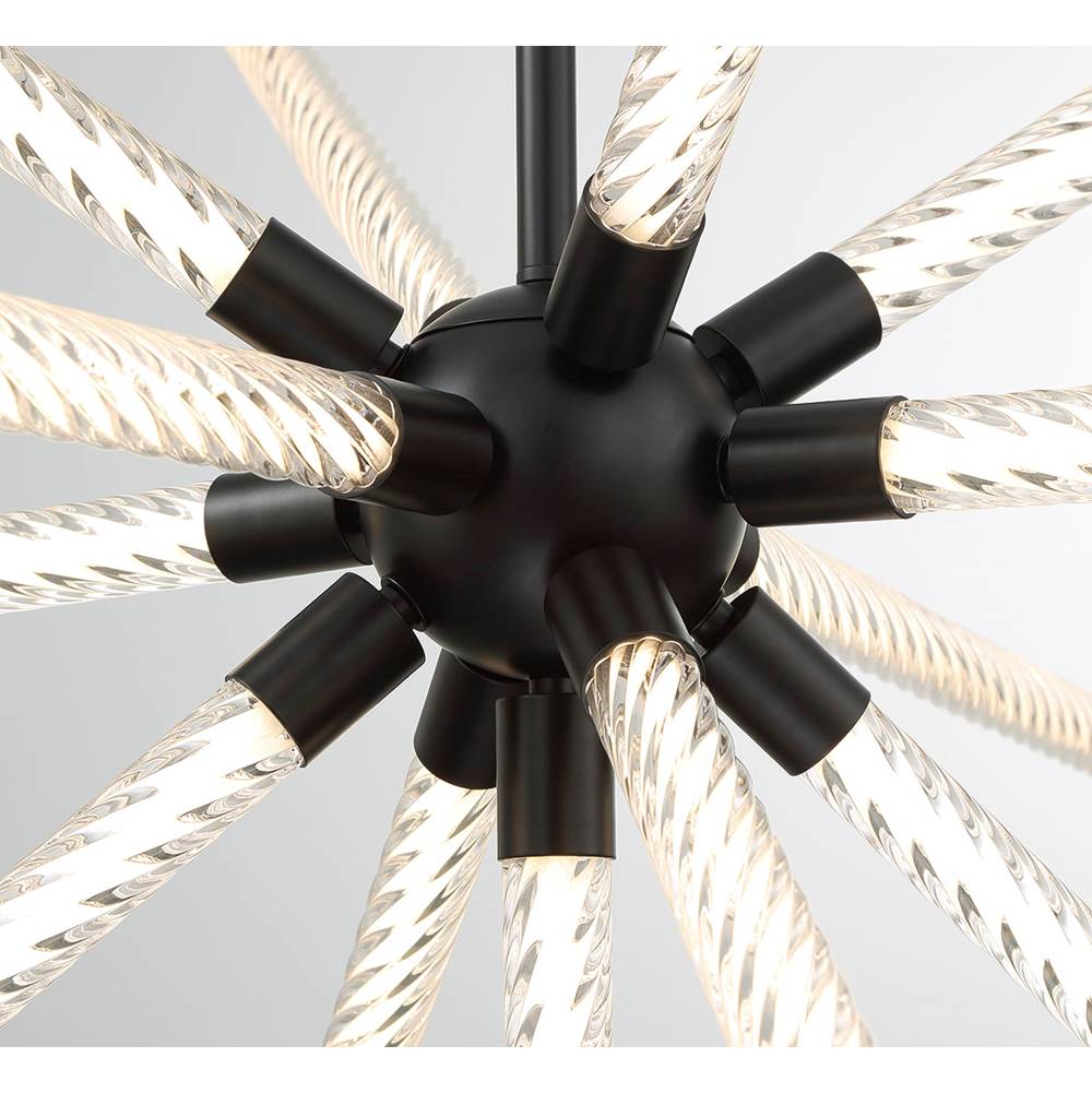 Lib&Co 10153-02 Matte Black Volterra, Small Led Chandelier, Matte Black Image 3