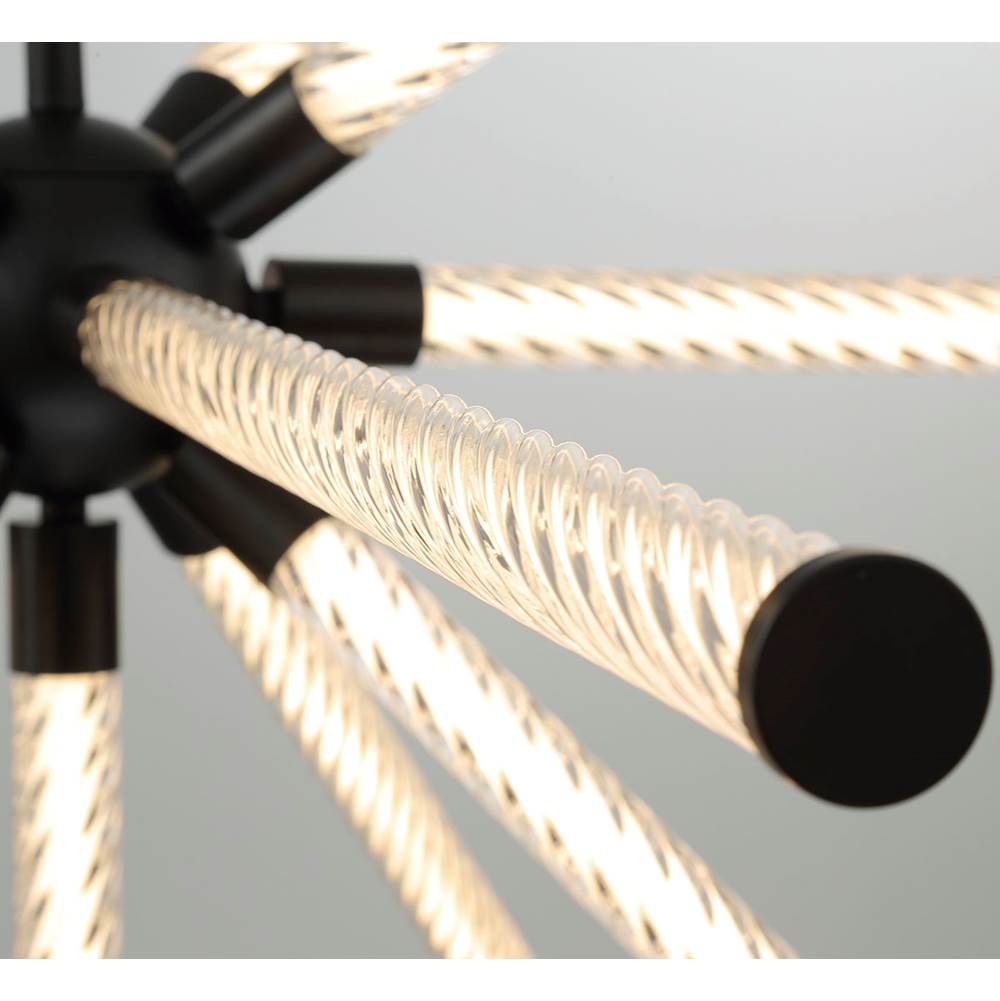 Lib&Co 10153-02 Matte Black Volterra, Small Led Chandelier, Matte Black Image 2