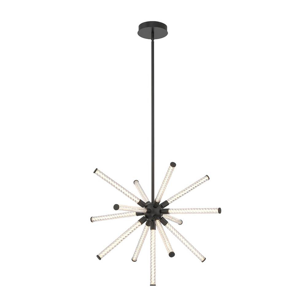 Lib&Co 10153-02 Matte Black Volterra, Small Led Chandelier, Matte Black Image 1