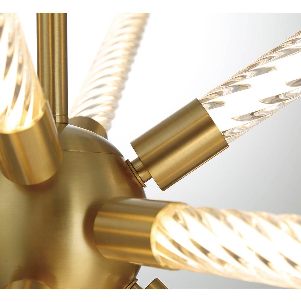 Lib&Co 10153-07 Plated Brushed Gold Volterra, Small Led Chandelier, Plated Brushed Gold Image 2