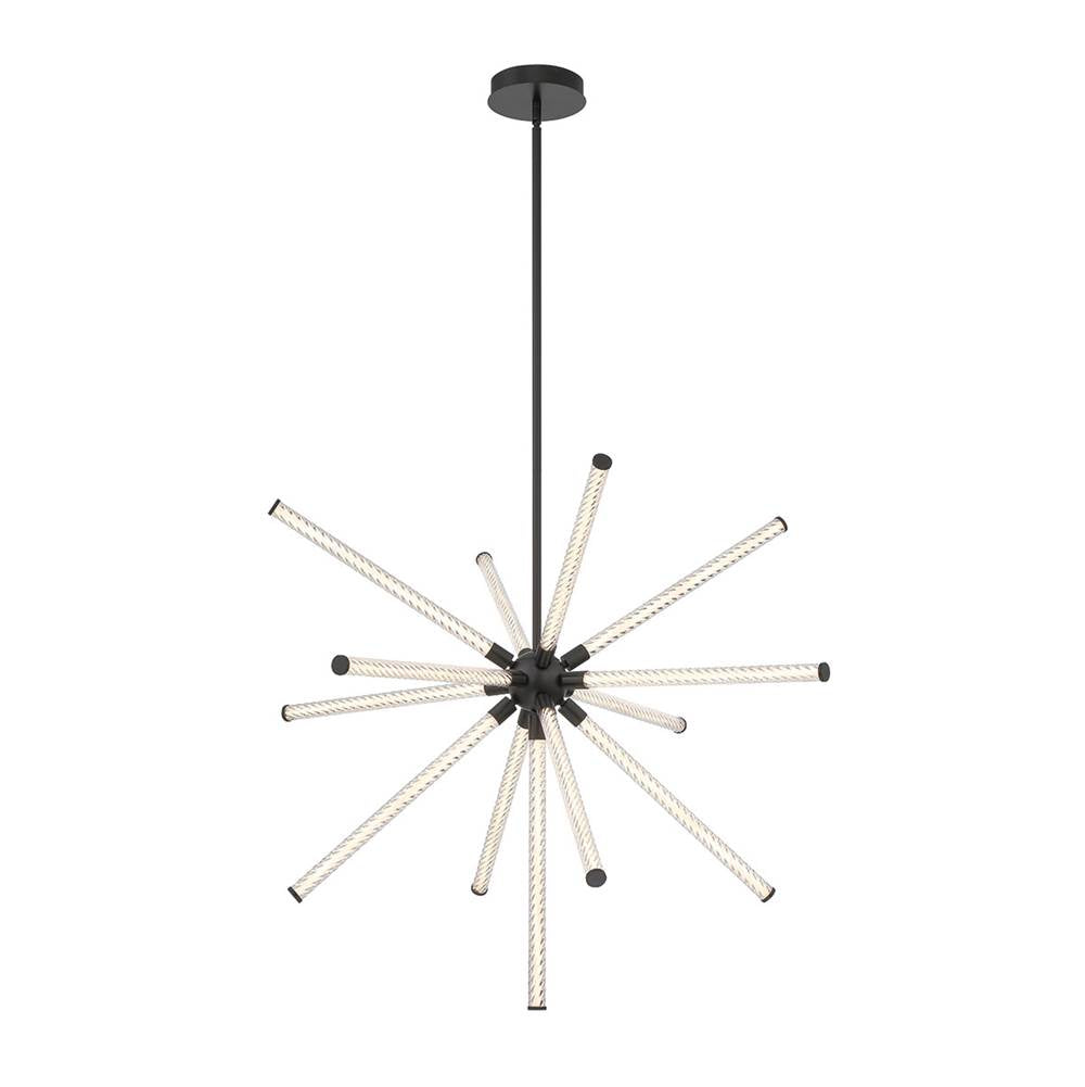 Lib&Co 10154-02 Matte Black Volterra, Large Led Chandelier, Matte Black Image 1