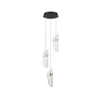 Lib&Co 10162-017-02 Black Sorrento, 3 Light Led Pendant, Clear, Black Canopy Image 1
