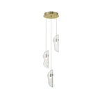 Lib&Co 10162-017-07 Gold Sorrento, 3 Light Led Pendant, Clear, Gold Canopy Image 1