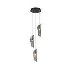Lib&Co 10162-019-02 Black Sorrento, 3 Light Led Pendant, Smoke, Black Canopy Image 1