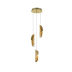 Lib&Co 10162-020-07 Gold Sorrento, 3 Light Led Pendant, Copper, Gold Canopy Image 1
