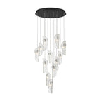 Lib&Co 10164-017-02 Black Sorrento, 12 Light Round Led Chandelier, Clear, Black Canopy Image 1