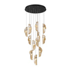 Lib&Co 10164-018-02 Black Sorrento, 12 Light Round Led Chandelier, Amber, Black Canopy Image 1