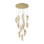 Lib&Co 10164-018-07 Gold Sorrento, 12 Light Round Led Chandelier, Amber, Gold Canopy Image 1