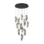 Lib&Co 10164-019-02 Black Sorrento, 12 Light Round Led Chandelier, Smoke, Black Canopy Image 1