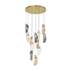 Lib&Co 10164-023-07 Gold Sorrento, 12 Light Round Led Chandelier, Mixed, Gold Canopy Image 1