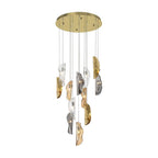 Lib&Co 10164-024-07 Gold Sorrento, 12 Light Round Led Chandelier, Mixed With Copper Leaf, Gold Canopy Image 1